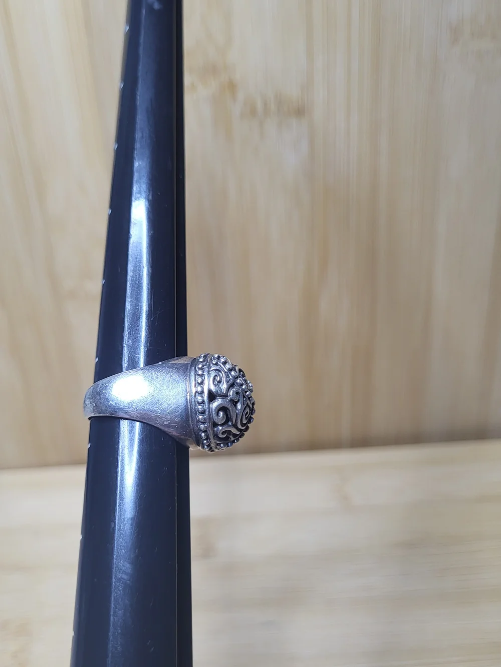 Vintage Estate- Intricate Filigree Dome Ring - 925 Sterling Silver Sz8